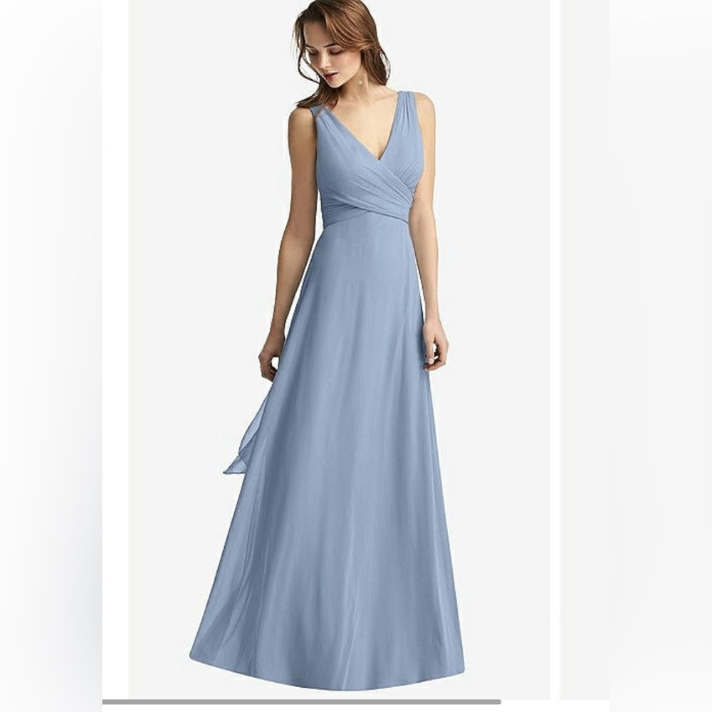 Dessy Collection Light Blue Maxi Dress - color cloudy